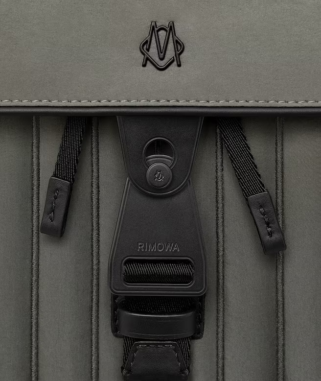 Flap Backpack Large in Nylon and Leather